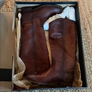 Frye Melissa Button 2 Cognac boots